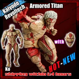 Hot Kaiyodo Attack on Titan Armored Titan Revoltech Yamaguchi Anime Action Figures Figurine Ko Joint Movable Model Toys gifts