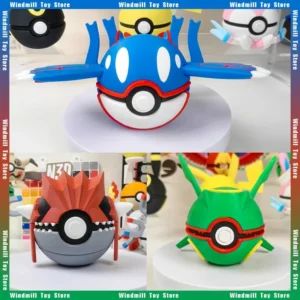 3D Printing Groudon Rayquaza Kyogre Poké Ball Pokémon Game Peripherals Collections Model Desktop Ornament Decoration Gift Toy