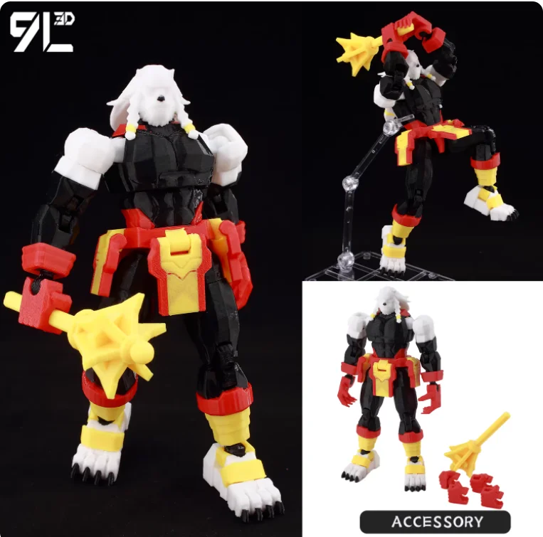 9L3D Printed Invincible Anime Action Figures Lucky 13 Dummy 13 Multi-Jointed Superheroes Model Toy Collectible Ornaments Gift - Image 16