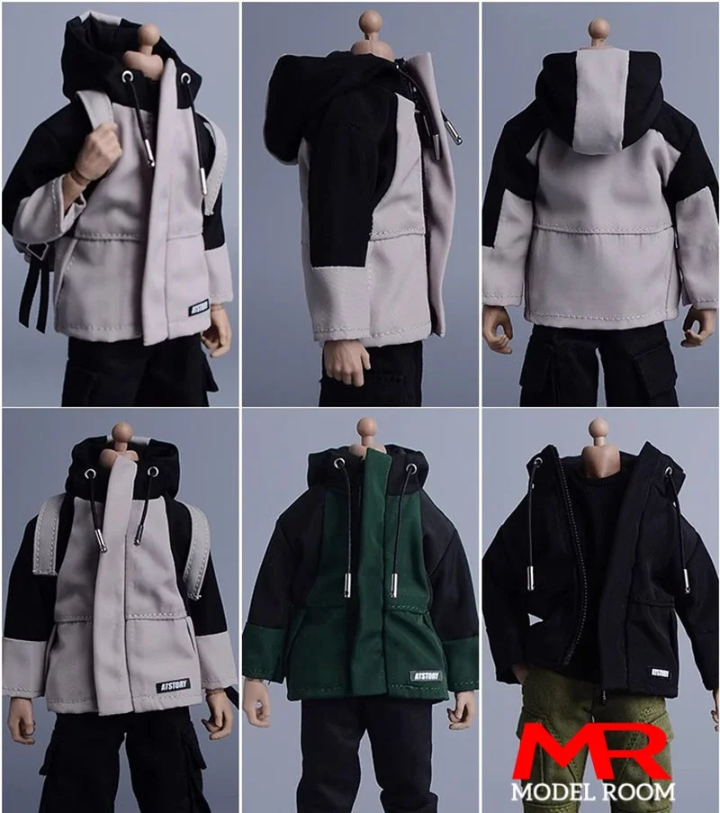 ATStory 1/12 Male Zipper Outdoor Jacket Clothes Model Fit 6” BJD Notaman Asi 3.0 NWTOYS VTOYS Soldier Action Figure Body Doll