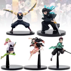 Hot Anime Demon Slayer 12-20cm Figure Nezuko Tanjirou Zenitsu Inosuke Kyoujurou Giyuu Kawaii Qposket Figural PVC Model Toys Gift