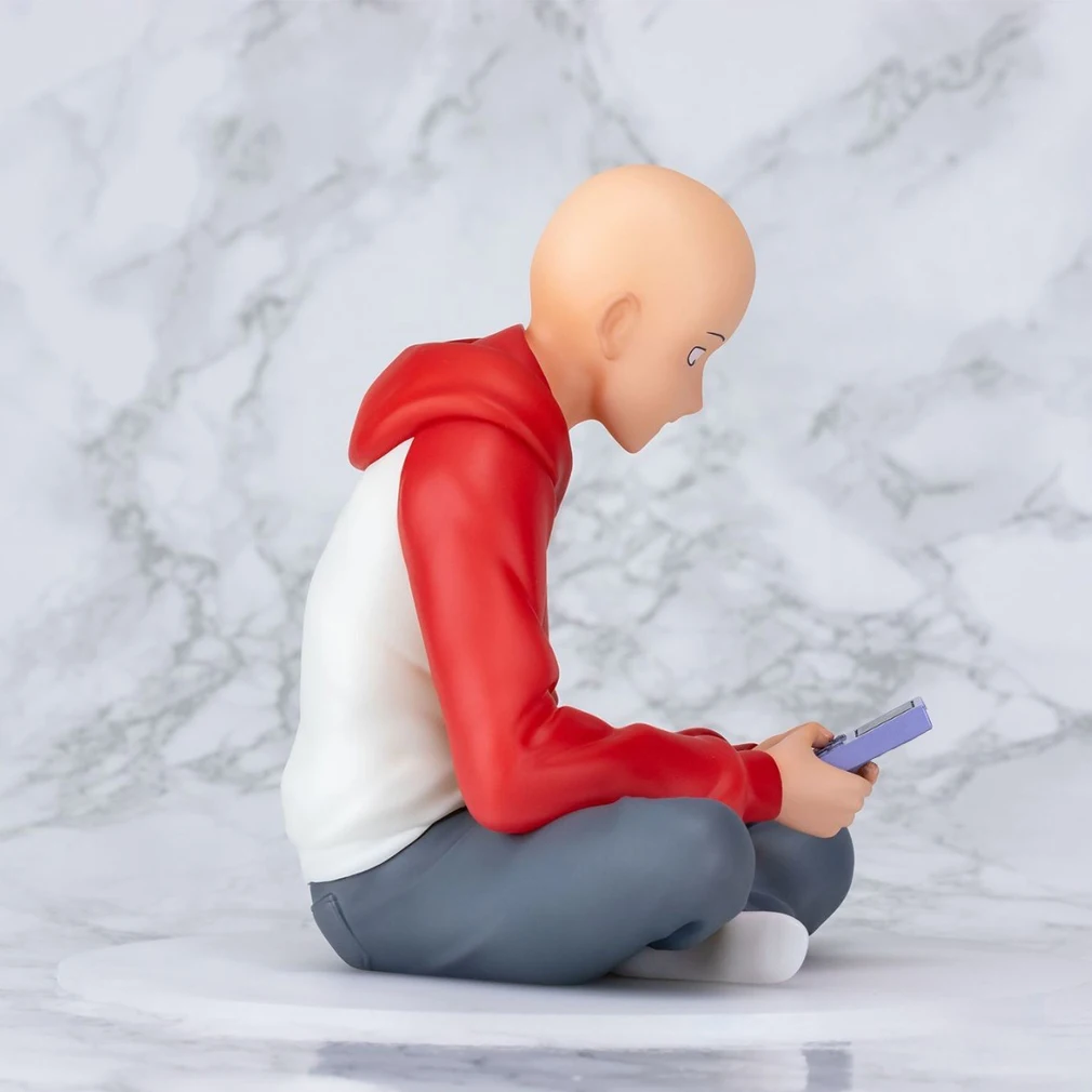Anime figures Saitama saitama statue figure sitting pose pvc model saitama action figure noodle stopper ornaments birthday gifts - Image 3