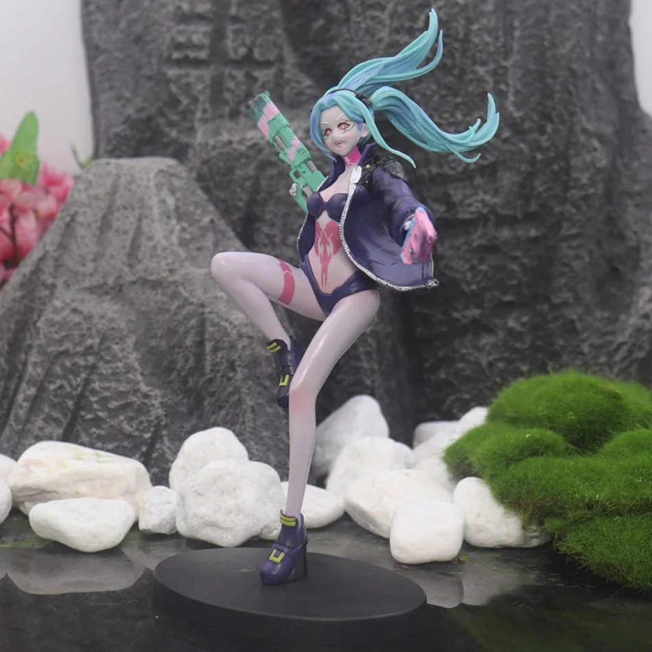 23CM Anime Game Cyberpunk: Edgerunners Rebecca Figure Standing Anime Model Doll Collection Aciton Figure Toy Christmas Gifts