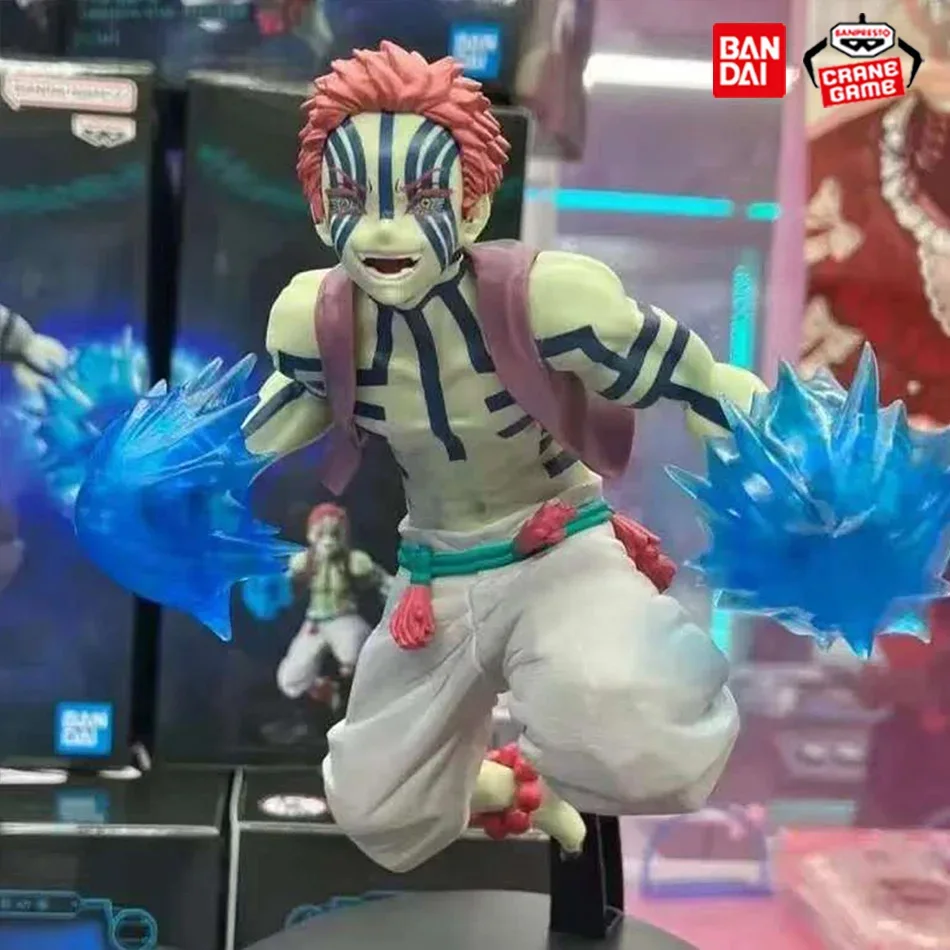 In Stock Bandai Demon Slayer Original Genuine Banpresto Anime Yaiba Akaza Vibration Stars Plus 14cm 4 style Model Toy Figur