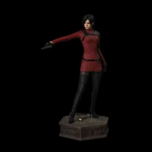 Resident Evil Ada Wong 1/6 Scale Anime Can Move PVC Figure - Red Dress Ver. 25cm/9.84Inch Collectible Statue Model Toy Gifts