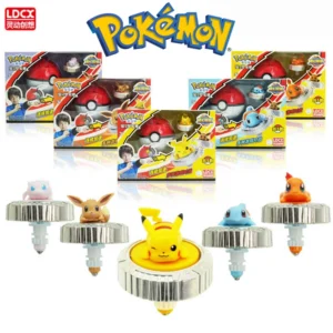LDCX Pokemon Figures Beyblade Top Gyroscope Toys Pikachu Gengar Bulbasaur Charmander Squirtle Mewtwo Eevee Models Pokeball Gifts