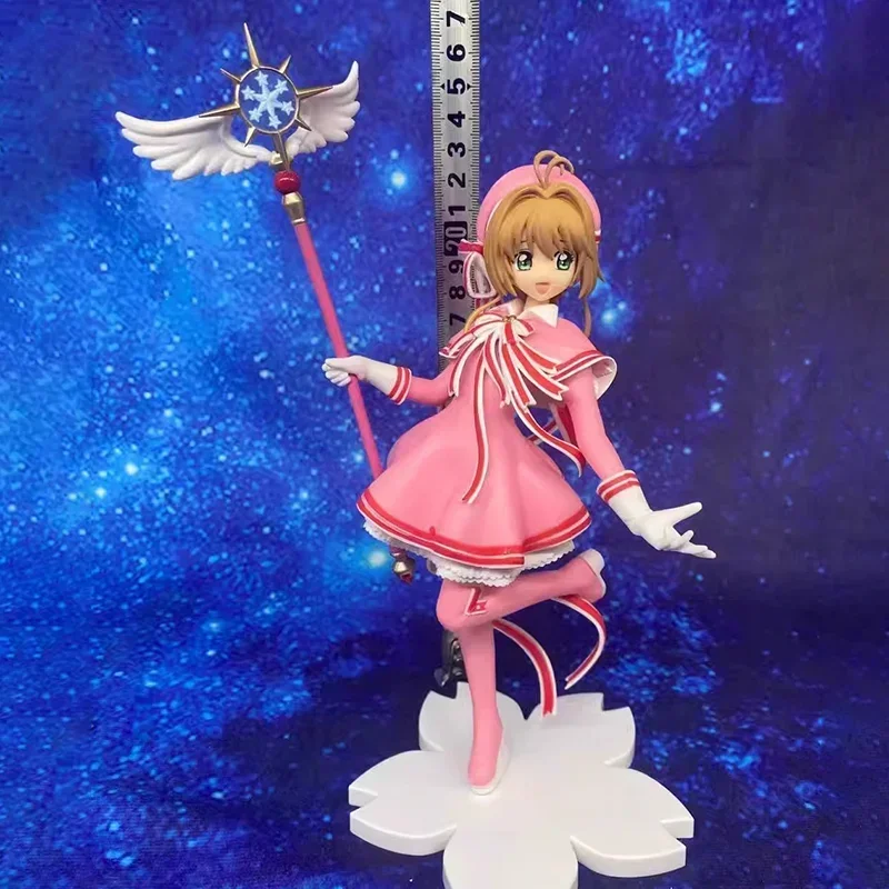 Original Sega  Action Figure Cardcaptor Sakura Kinomoto Sakura Kawaii 22cm Pvc Anime Figure Collection Model Room Decor Gift