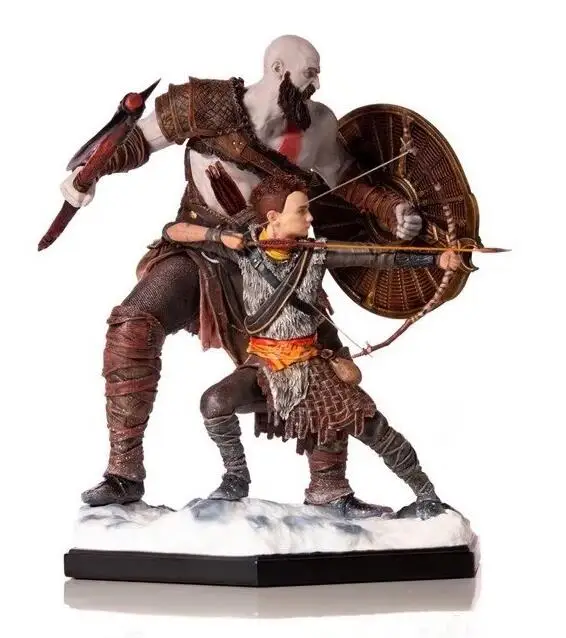 IRON Game God of War 4 Kratos & Son Atreus 20cm PVC Action Figure Collectible Model Toys for Gift
