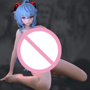 1/24 3d Printing Model Kit Sexy Girl Ganyu Anime Stylized Figure Model Kit DIY Miniature Reduction Statue Unpainted Toys