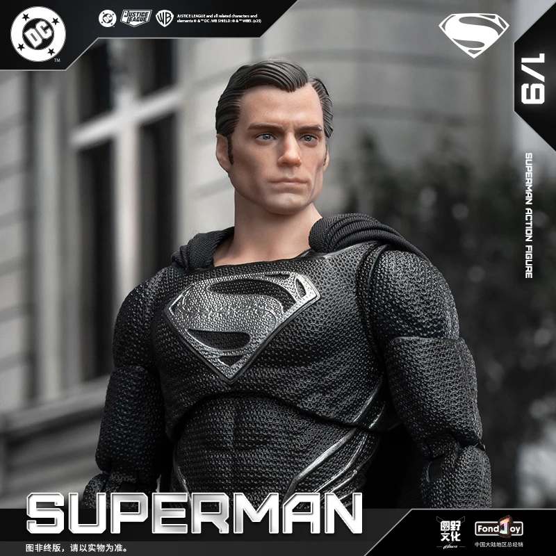 1/9 Fondjoy Black Superman-Val-Zod 2.0 Series Dc Action Figures Assemble Model Desktop Decoration Ornaments Collectible Gifts