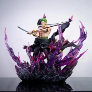 Hot Jt 078 One Piece Angry Roronoa Zoro Pvc Gk Anime Statue 33cm Collectible Figure Desktop Ornament Gift For Anime Collectors