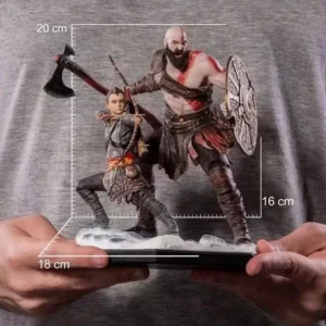 IRON Game God of War 4 Kratos & Son Atreus 20cm PVC Action Figure Collectible Model Toys for Gift