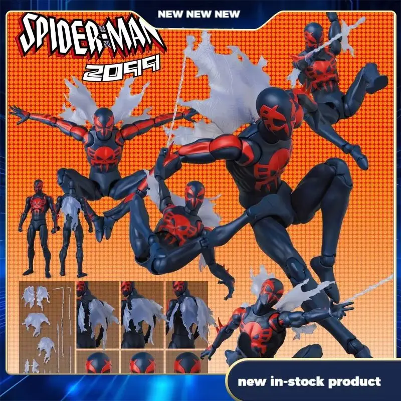 New In Stock Mafex 239 Spider Man 2099 Comic Version 1/12 Scale 6-Inch Mobile Doll Handmade Genuine Action Figure Toy Gift