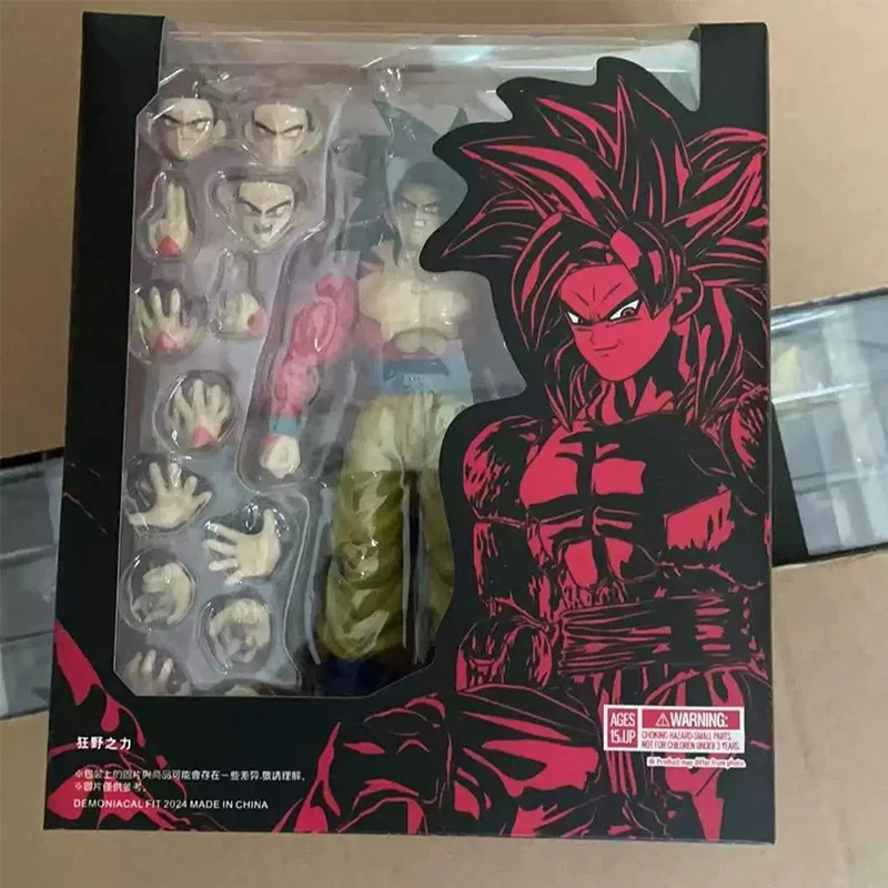 Demoniacal Fit Dragon Ball Son Goku Action Figures Shf Ssj4 Super Saiyan 4 Untamed Power Figure Collectible Model Custom Toys