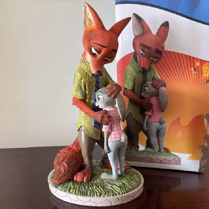In Stock Disney Zootopia Figures Judy And Nick Fox Desktop 20cm Ornaments Birthday Gift Desktop Ornaments Model Birthday Gifts
