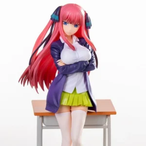 New 21cm Anime Figure Nakano Nino The Quintessential Quintuplets Desk Girl Collectible Model Desktop Decoration For Anime Fans