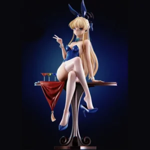 30CM Asuma Toki Bunny Ver Blue Archive Two Bodies Unpainted Unassambled Diy Gk Figure White Model Kit W_4627
