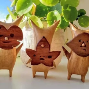Korok Statue Toys Wooden Figures Korok Family Handicraft Gift Puppet Toy Ornament Zelda Breath Of The Wild Handicraft Decoration