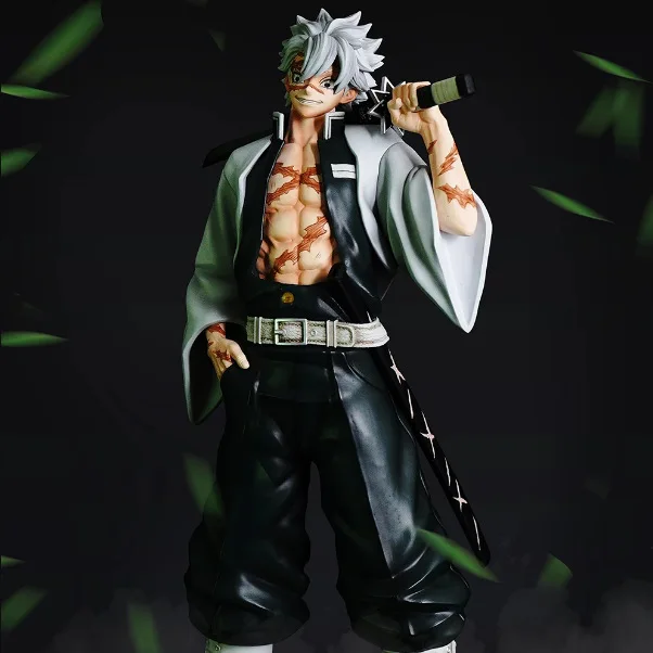 30cm Demon Slayer Anime Figure Shinazugawa Sanemi Action Figure Gk Statue Figurine Model Collection Room Decora Desk Toys Gift