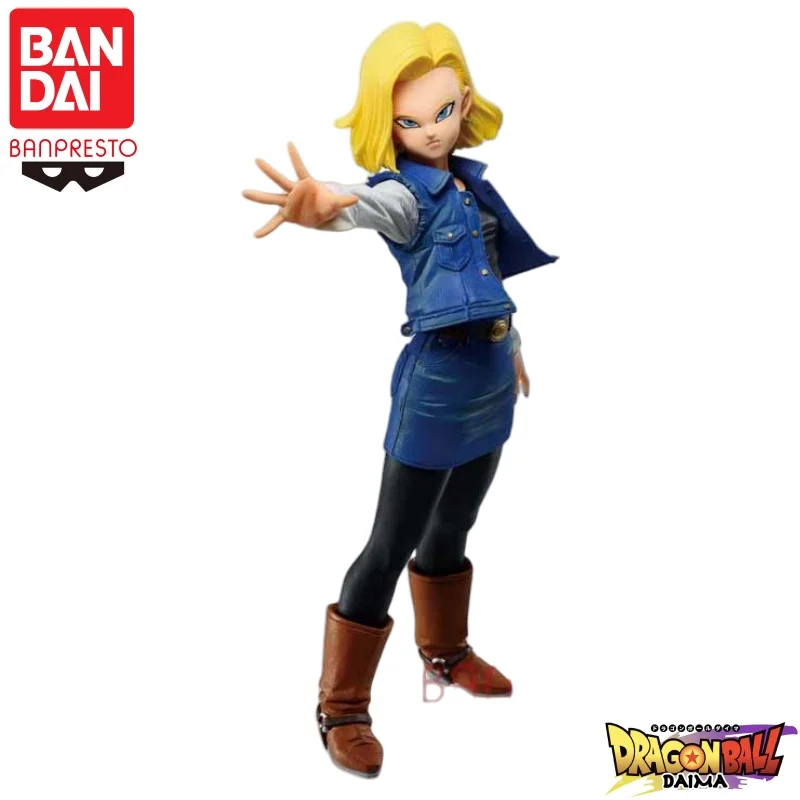 In Stock Bandai Original Banpresto Dragon Ball Match Makers Android 18 Action Figure Model Doll Brand New Boxed Figurine