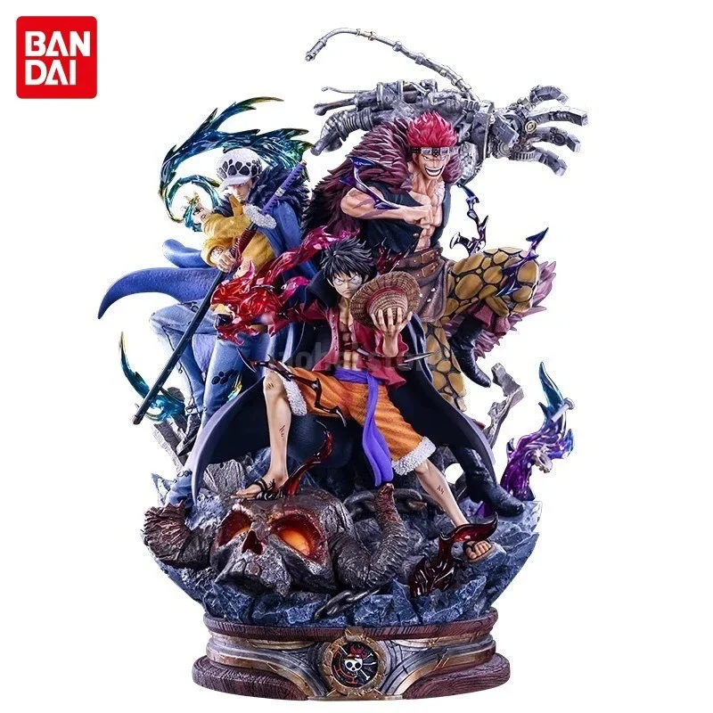 20cm One Piece Figures Battle of Onigashima Supernova Three Captains Straw Hat Luffy Kid Law Scenes Figures Anime Models Toys