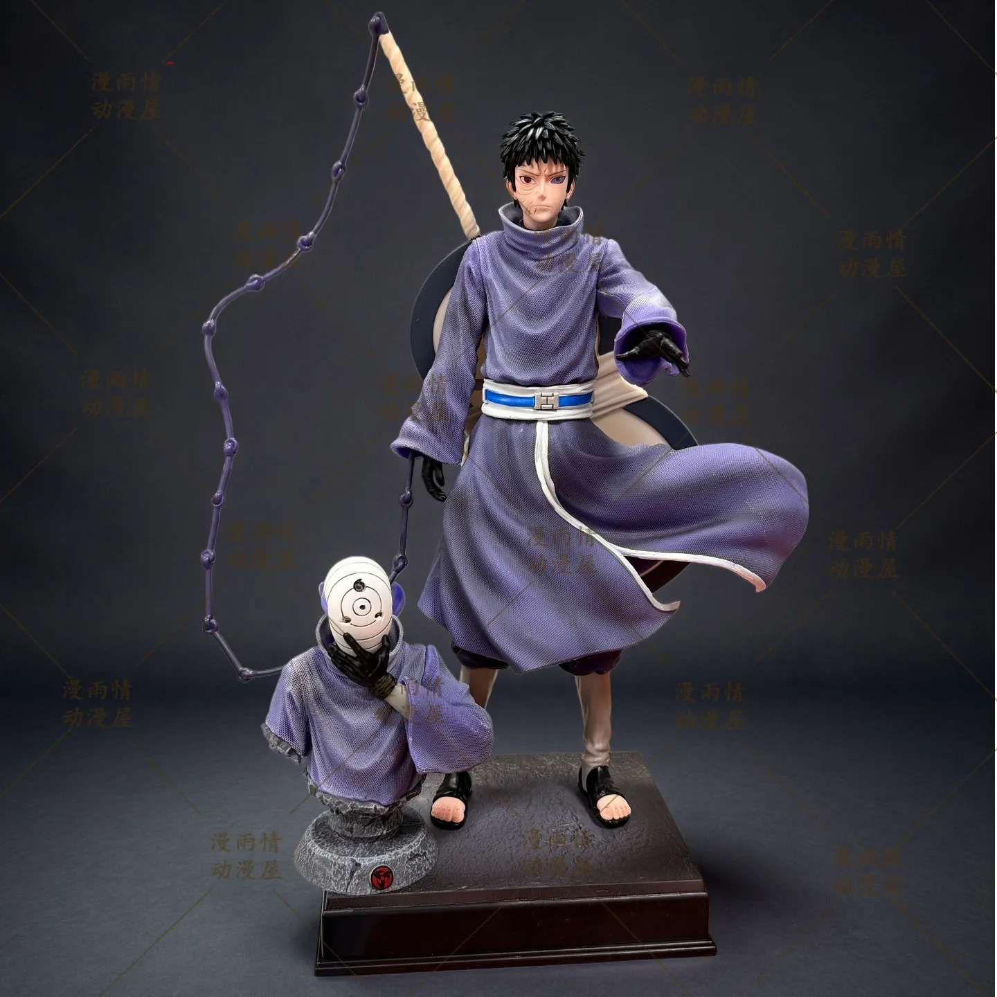 36cm Anime Naruto Figure Uchiha Obito Figures Two Heads Statue Pvc Model Doll Collection Desk Decoration Kids Toy Birthday Gifts
