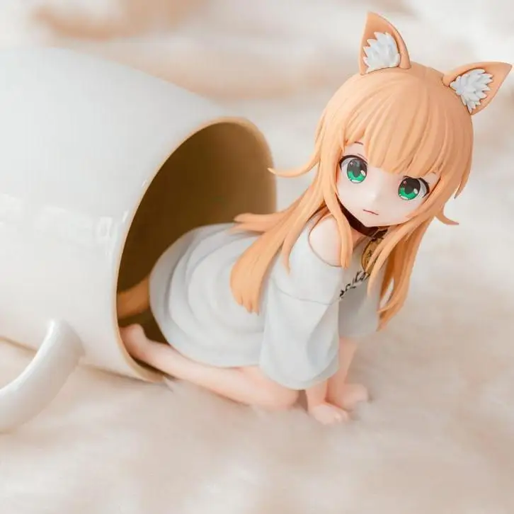 12cm Palette My Cat Is A Cute Girl Anime Figure Cute Cat Girl Model  Peripherals Action Figures Birthday Gift Toys Game Kids