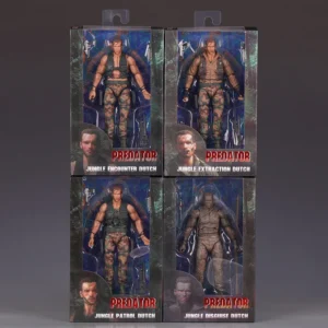 Hot Neca Predator Jungle Extraction Dutch Action Figure Schwarzenegger Figurine Statue Model Desktop Decoration Toy Gift
