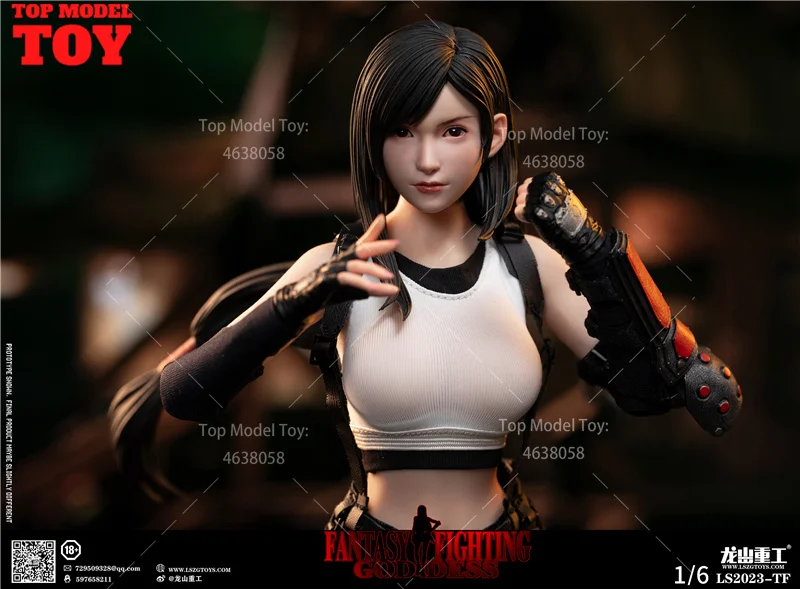 LS2023-TF 1/6 Fantasy Goddess Tifa Movable Eye Action Figure 12” Female Soldier Figurine Model Full Set Collectible Toy