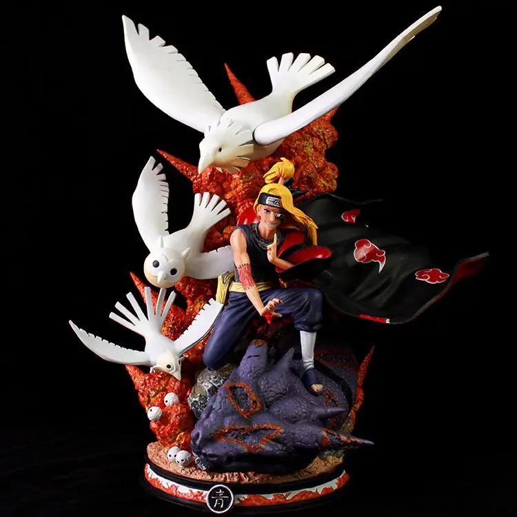 46cm NARUTO Figure Deidara Uzumaki Naruto Anime Action Model Large Statue Pvc Desktop Decorations Christmas Gift Children Gifts