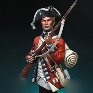1/12, Private, 8th Regiment of Foot Les Cèdres, 1776, Resin Model figure Bust, GK, Unassembled and unpainted kit