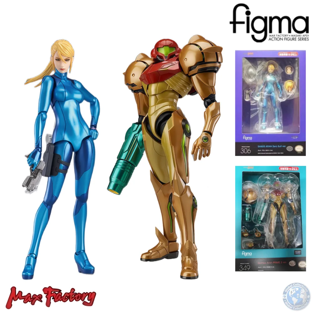 Max Factory Official Licensed Figma 306 / 349 SAMUS ARAN with Interchangeable Parts & Multiple Accessories Gift for Collector
