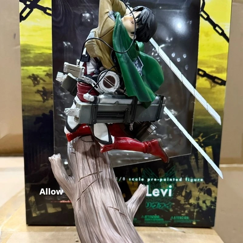 Attack On Titan Levi Ackerman Renewal Model Anime Figure Pvc Trunk Battle Ornament Action Toy For Boys Anime Fans Birthday Gift
