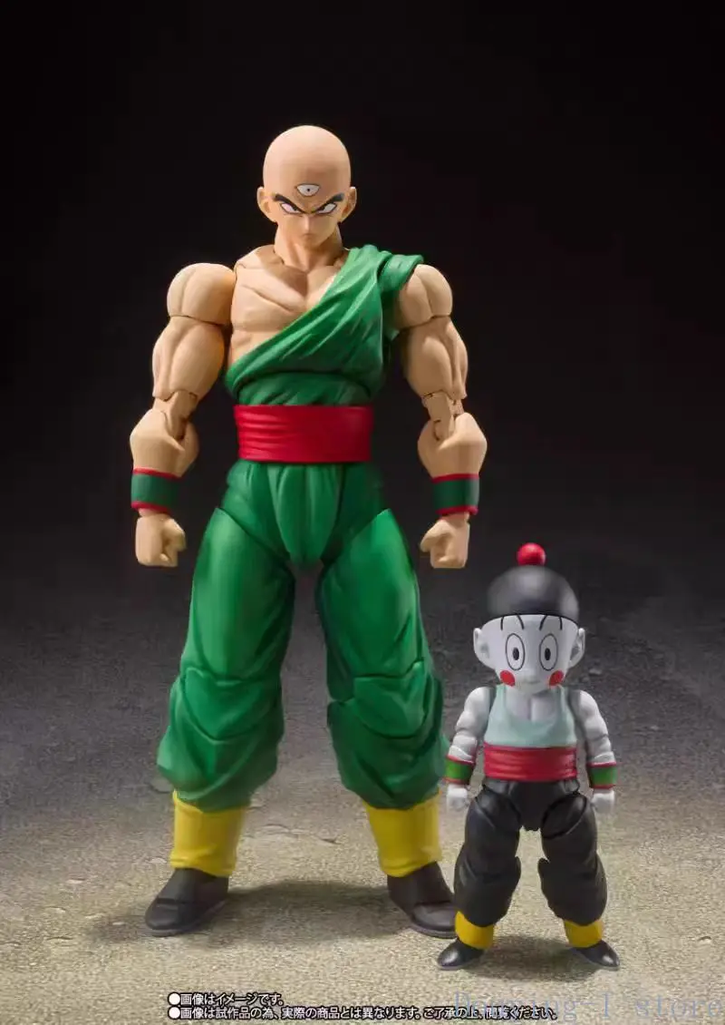 In Stock Original Bandai Shf Pvc Figuarts Dragon Ball Tenshinhan Chaoz Action Figures Gift