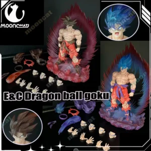 E&C Studio Dragon Ball Z Figure Son Goku Shf Figures 1/12 Scale Super Saiyan Son Goku Action Figures Toy Halloween Gift