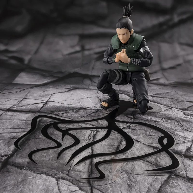 In Stock Bandai SHF NARUTO  Shikamaru NaraModel Kit Anime Action Fighter Finished Model Original Box Toy Gift For Children