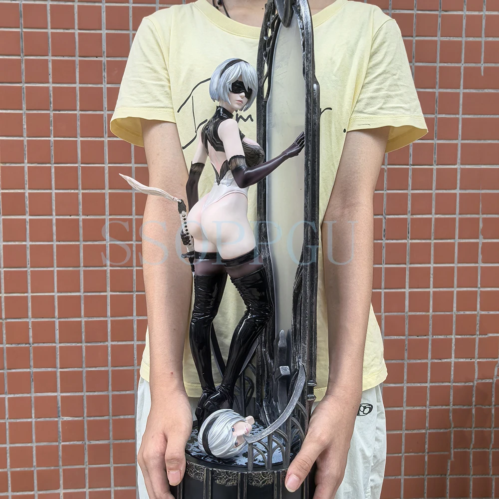 63cm NieR:Automata Figure 2B YoRHa No.2 Type B DX Version GK Anime Girl PVC Action Figure Toy Statue Collection Model Doll