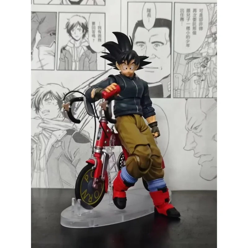 Tonsenarttoys Dragon Ball Son Goku Ride Bike 01A 01B Dragon Ball SHF Gogeta Anime Action Figures Model Collection Toys