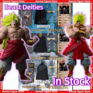 In Stock Beast Deities RL003 RL004 RL005 Dragon Ball Z SHF Norse God Fenrir Super Saiyan SSJ3 Broly Anime Action Figures Toys