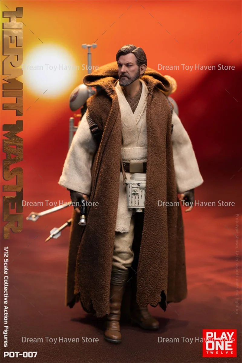 POT-007 1/12 Scale Male Soldier Hermit Master Obi-Wan Full Set 6Inch Action Figure Model Best Fans Collectible Dolls
