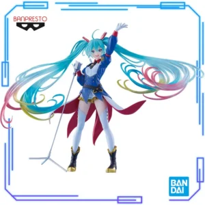 In Stock Bandai Original Genuine BPEV Banpresto Evolve Gundam Collaboration Hatsune Miku 21cm Collections Model Toy Figures Gift