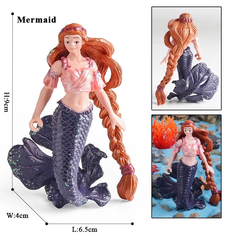Oenux Beauty Fish Princess Mermaid Action Figures Model Elves Elf Pegasus Animal Figurines Doll Kid Toy Girl Gift Cake Toppers - Image 36