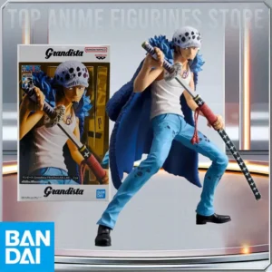 BANDAI Genuine One Piece Original Banpresto Grandista Trafalgar Law Action Anime Figure Model Toy Gift for Kid Collectible Model