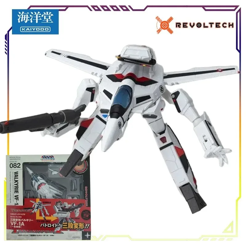 Kaiyodo Original Revoltech Macross Plus Series VF-1S Valkyrie 3-Form Transformation Anime Action Figure Collectible Model Toys