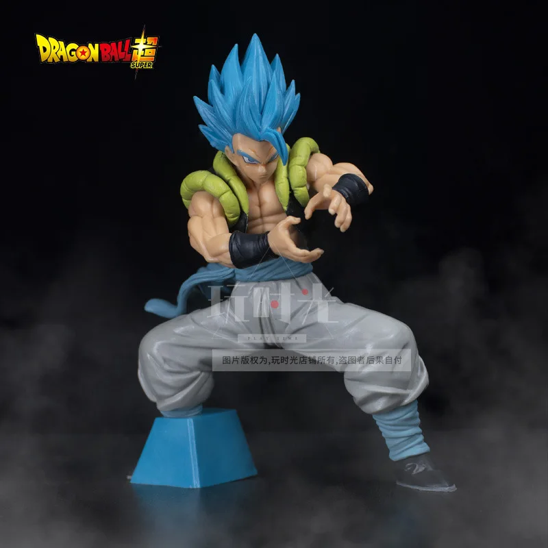 18CM Dragon Ball Z Super Saiyan Blue Gogeta Figure Toys Anime DBZ PVC Figurines Collection Model Desktop Decoraction Gifts Kids