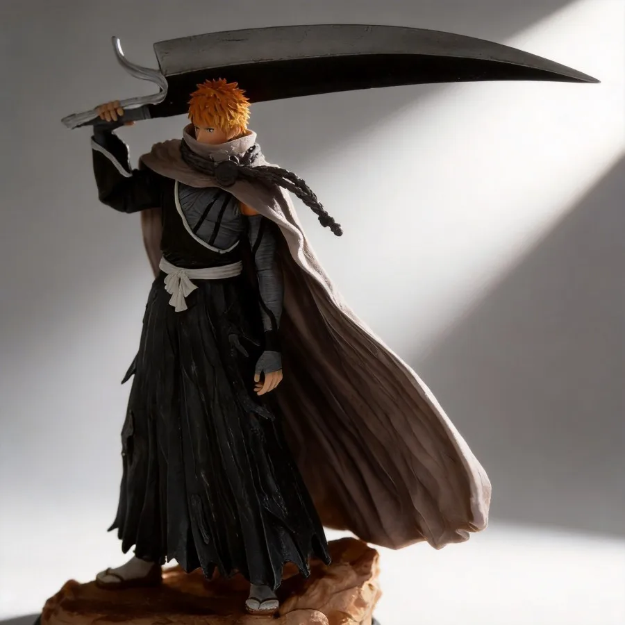 Bleach Ichigo Kurosaki with Tensa Zangetsu GK Statue 35cm Anime Figure Collection Model Decoration Gift