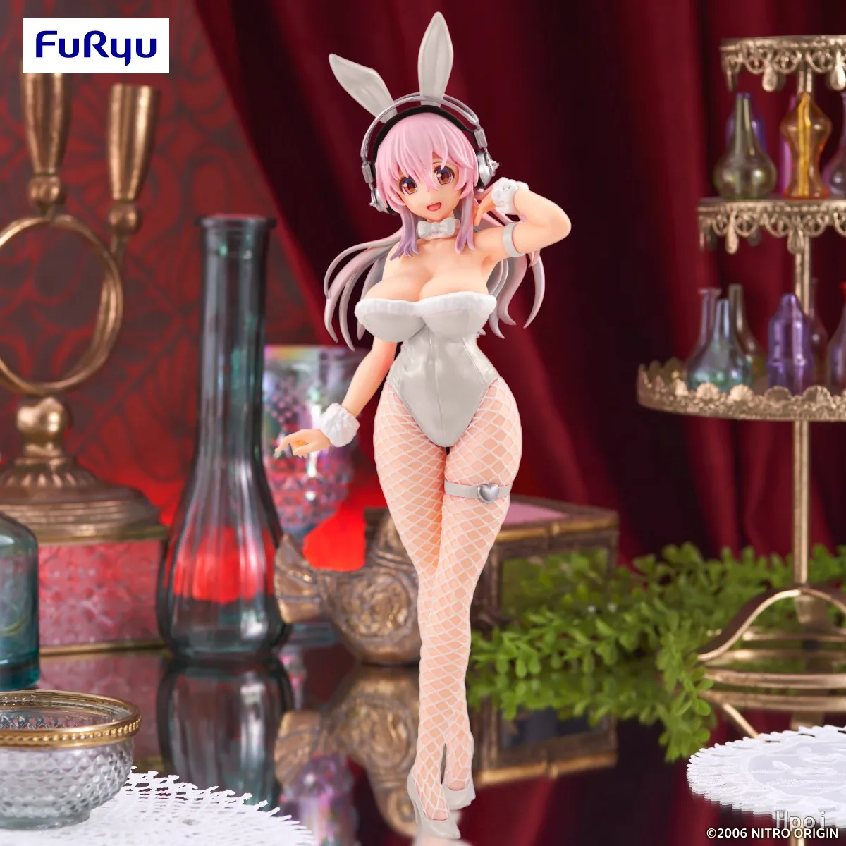 In Stock Original FuRyu BiCute Bunnies Figure -pearl White Ver. SUPER SONICO Anime Figure Universal Ornament Model Gift
