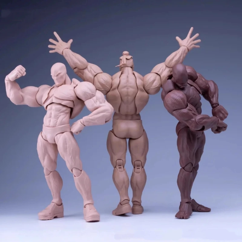 Romankey Ums003 1/12 Big Guy Action Figures Male Blank Body Assembly Model Kit Articulated Figure Fun Statue Toy Ornament Gift