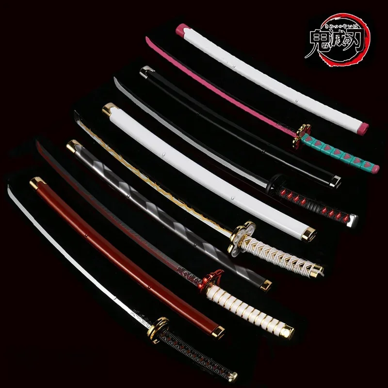 25cm Demon Slayer Metal Katana Swords Anime Figuren Anime Demon Slayer Metal with Sheath Sword Weapon Model Home Decor Toys