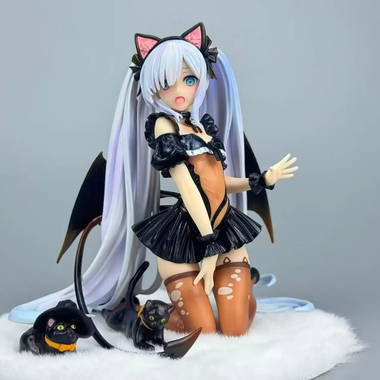 13.5cm Little Devil Ship Maiden Yanus Meow Doll Anime Model Gk Ornament Birthday Gift Desktop Toy